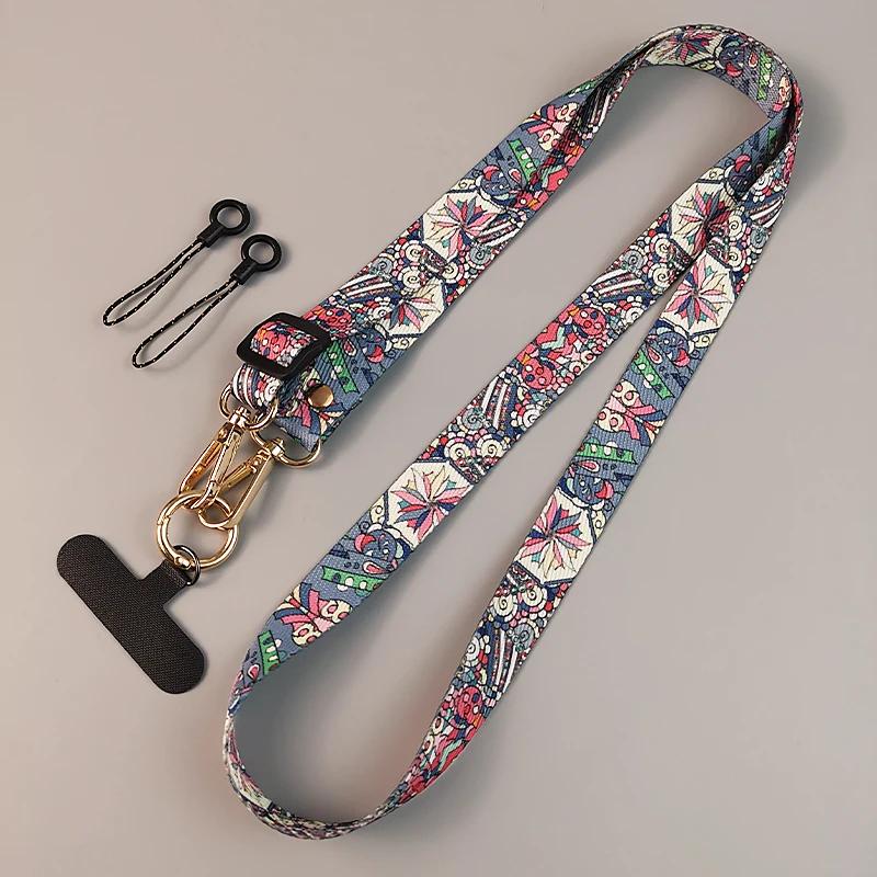 

Graffiti Pattern Long Crossbody Mobile Phone Lanyard Adjustable Hanging Neck Strap Universal Cell Phone Case Anti-lost Lanyards
