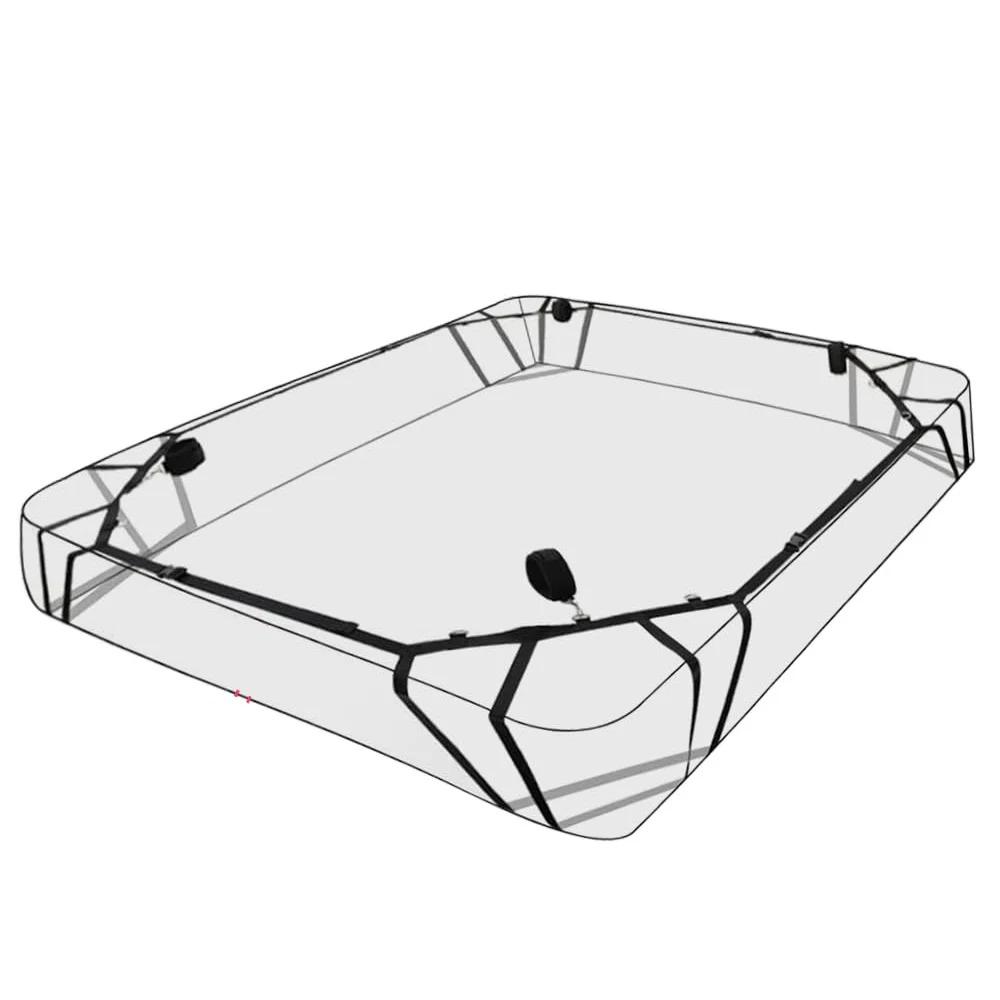 Bed Restraints Bondage Rope Kits Nylon Handcuffs Ankle Cuffs Sets Slave Erotic Adult Sex Toys for Couples Play Sexual Games