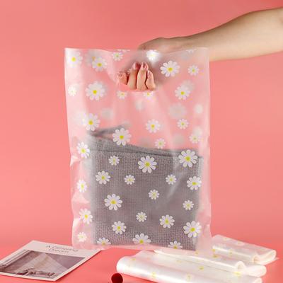 50 Teile/los Kleine Daisy Transparente Plastiktüte Ziemlich Mini Gemischte Muster Schmuck Ohrring Schmuck Geschenktüte Einkaufstasche
