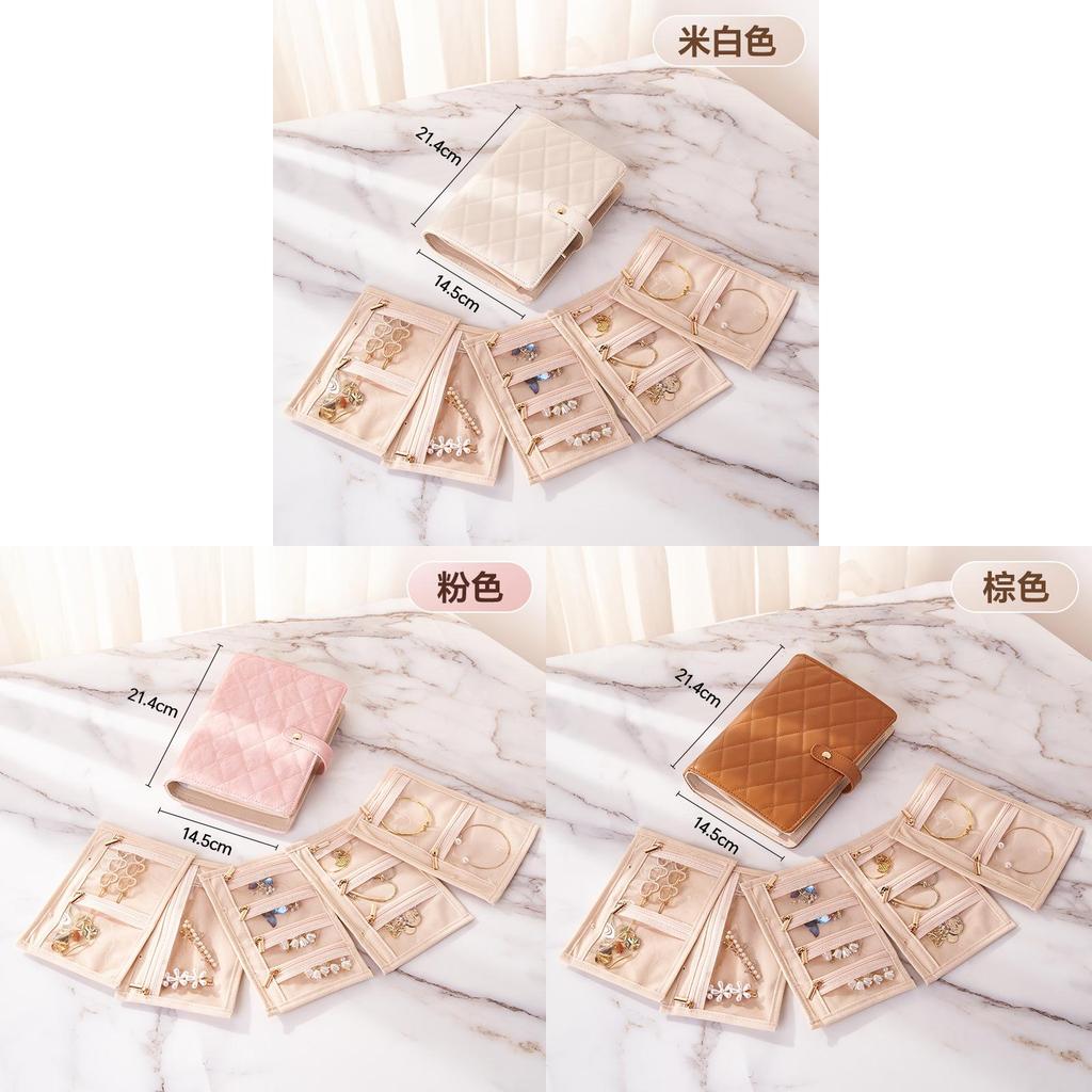 Elegant Leather Jewelry Book With Compact Size For Travel And Home Use