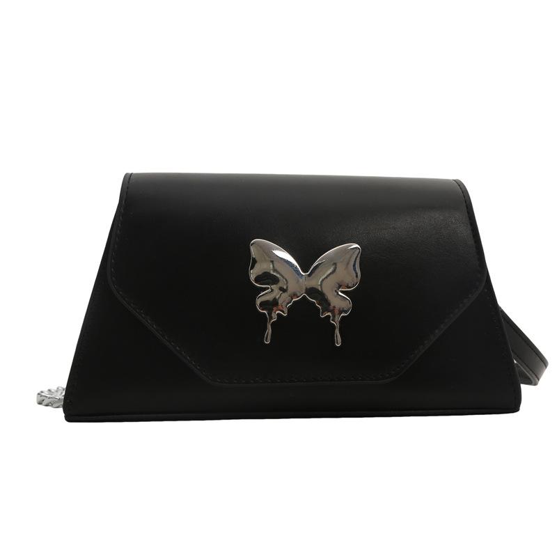 

Модная женская сумка с бантом, весна-лето 2024, новая однотонная сумка через плечо, простая иностранная сумка через плечо для поездок на работу чёрный