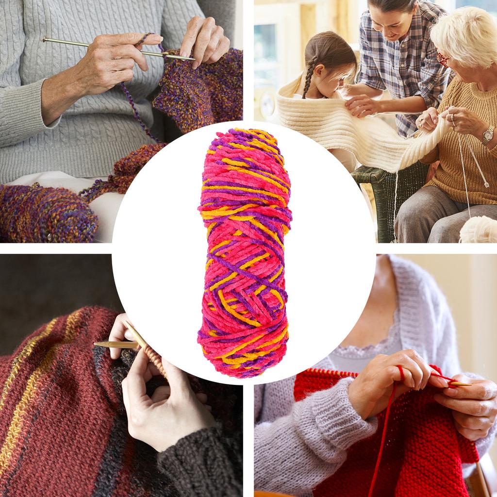 1Pcs Silk Woolen Yarn Lightweight Comfortable DIY Knitting Supplies Crochet Projects Handcrafts Material Thicken Woolen Yarn