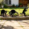 Cute Raccoon Metal Garden Stake Black Raccoon Silhouette Decorative Yard Art for Garden Lawn Pathway Decor Gift for Nature Wildlife Lovers