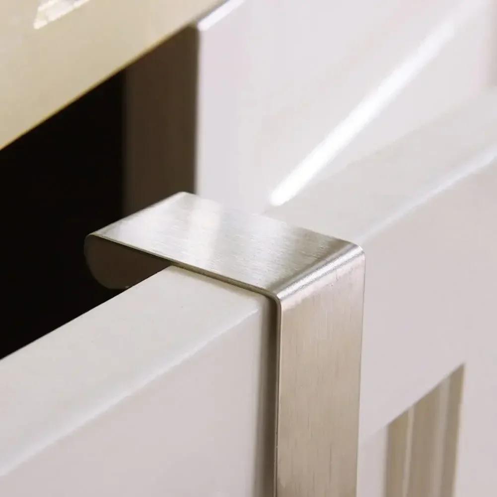 Drawer Reversible Stainless Steel Hooks, Cabinet Door Towel Racks, Office and Kitchen Shelves