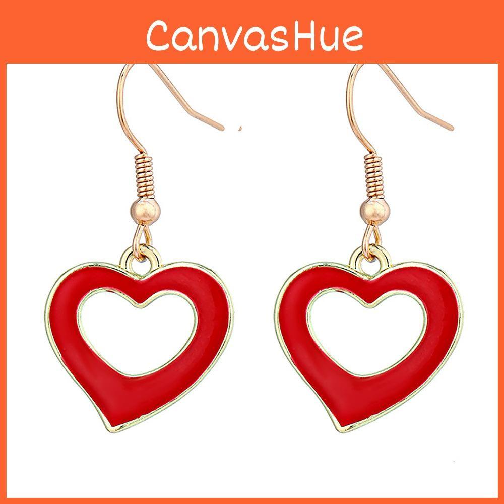Versatile Personalized And Heart Earrings In Alloy For Pink Women