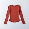 Spicy Girl Versatile Long-Sleeve Women's T-Shirt - Spring/Autumn, Comfortable Base Layer, Round Neck, Slim Fit