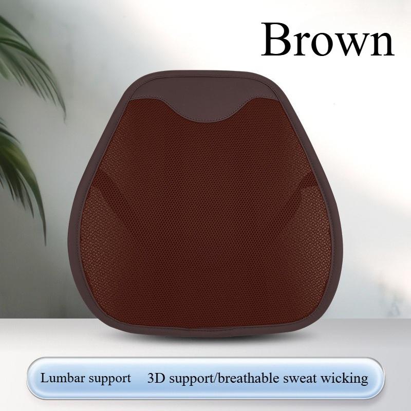 Summer Ice Silk Car Seat Cushion Universal Four Seasons Driver Waist Support Memory Cotton Ventilated Comfort Pad