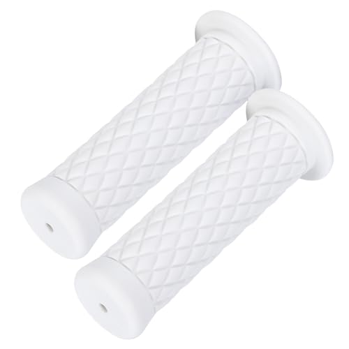 

nakira Motorcycle Grip Moped Handle 0.9 inch (22.2 mm) Non-Piercing Rubber C-Shaped (White) φ22.2mm білий