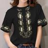 Neue ASEAN-Kleidung für Damen 2026: Ethno-Style-T-Shirt mit Rundhalsausschnitt und kurzen Ärmeln