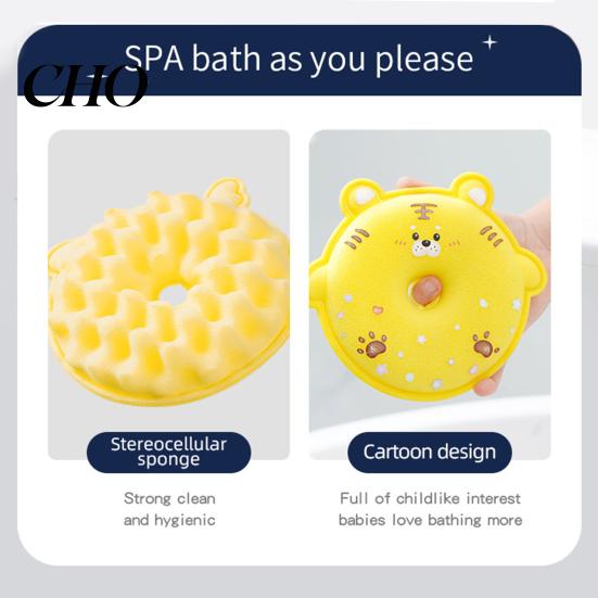 Skin Exfoliation Tool Shower Cotton with Cartoon Bath Flower Exfoliating Strong Cleaning Sponge Multicolor Scrubber for Kids and Adults