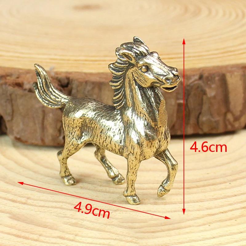 1PC Chinese New Year Ornament Sculpture Copper Miniatures Figurines Desk Decoration Pure Copper Animals Statue Ornament Home