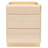 Quicklock RTA Base Kitchen Cabinets Shaker Style Raw Maple 30 W x 34.5 H x 24 D 3 Drawer Pots and Pans Ready-to-Assemble Made i