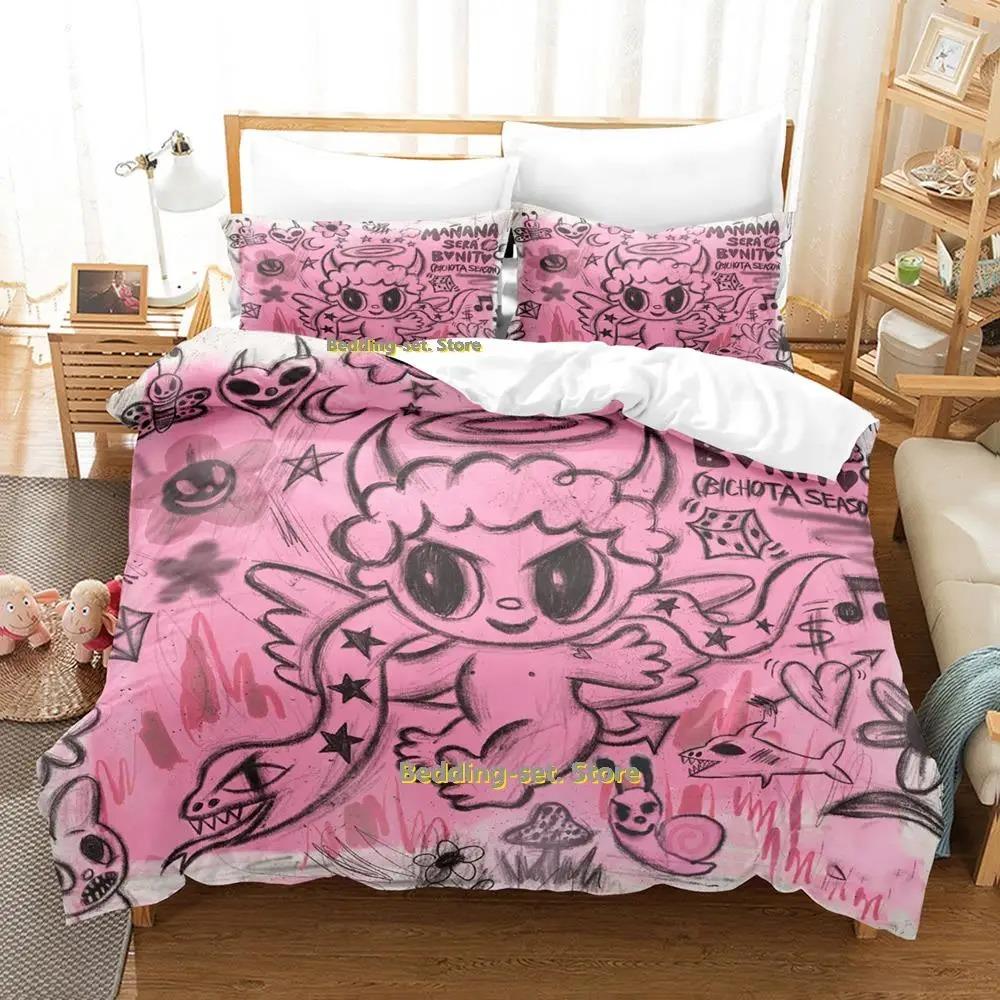 

Karol G New Album Cover manana sera bonito bichota 2 Bedding Set Cartoon Anime three-piece set Teenager Bedroom Duvetcover Sets EU Single 135x200cm