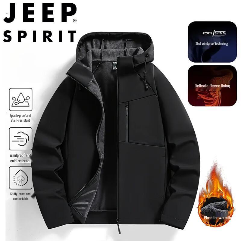 JEEP SPIRIT Men's Loose Fit Casual Outdoor Jacket