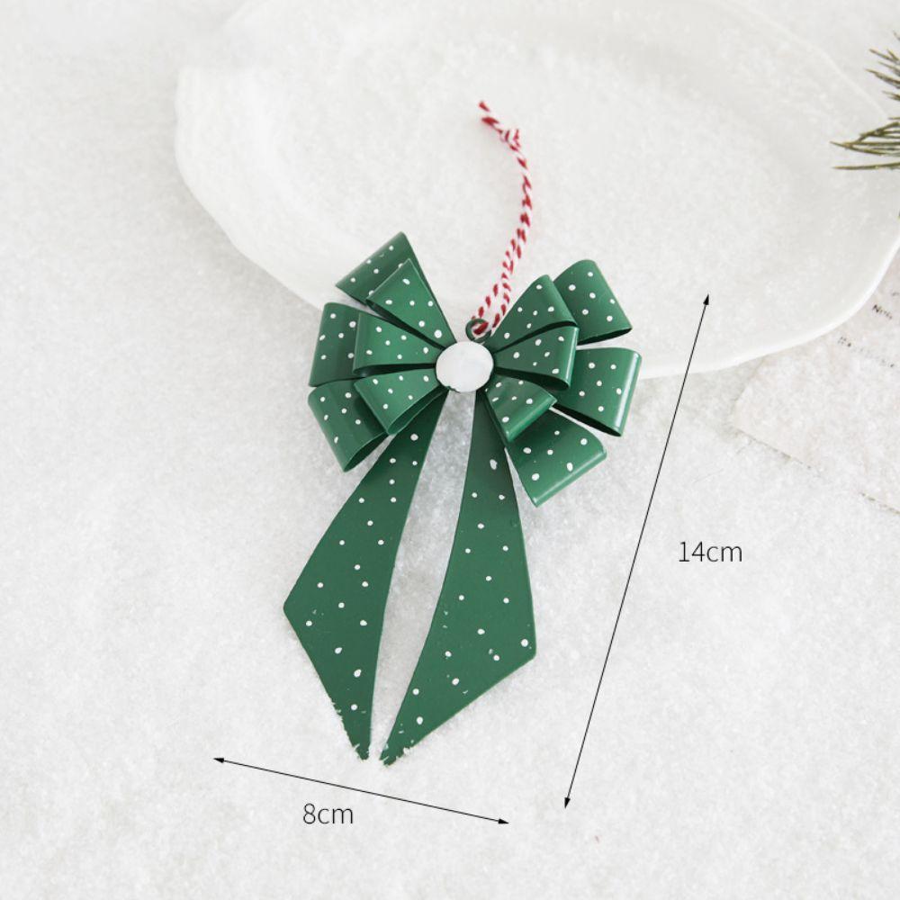 Wrought Iron Christmas Bow Ornament Bowknot Design Christmas Hanging Decor Window Display