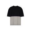 FW23 Colorblock Rundhals Pullover Kurzarm T-Shirt Herren Oberteile Schwarz Grau 6R1TDG-1JWZZ-0019