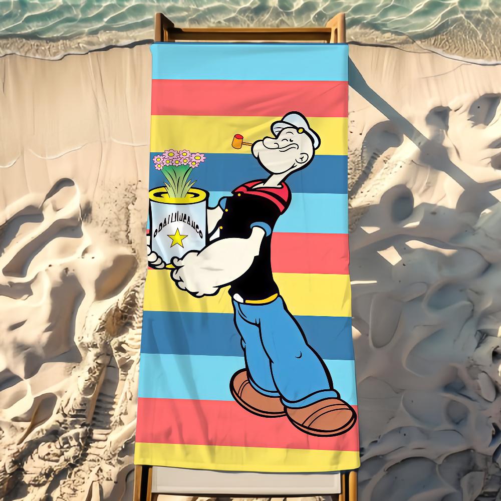 Kreslený P-Popeye Ručník Plážový ručník Cestovní Lehký Šetrný k pokožce Pro bazén Pláž Kempování Výlet loďí Léto