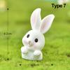 Landscape Cartoon Carrot House Miniature Rabbit Figurine Mini Animal Statue Resin Bunny Basket
