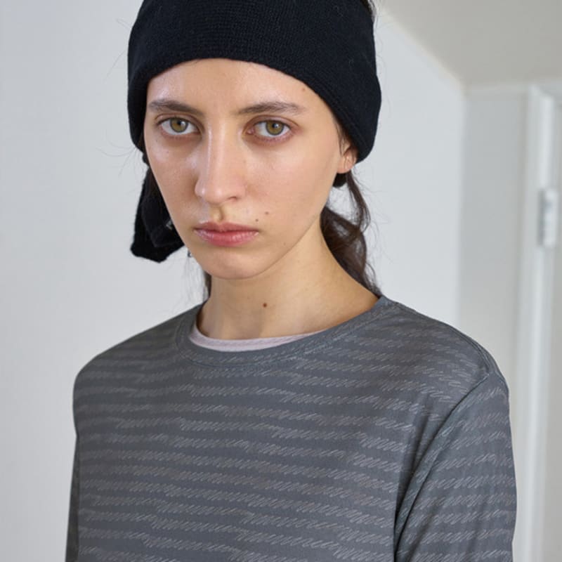 Symmetric Percent Alpaca Wool Muffler / Black