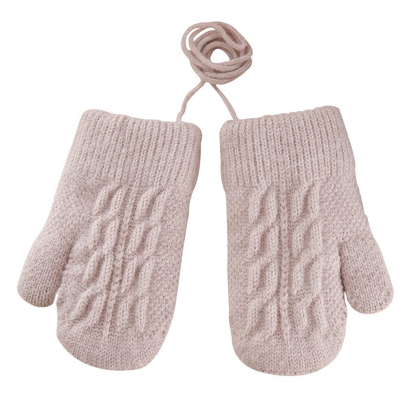Warm Cartoon Children Gloves Fleece Coldproof Kids Full Fingers Gloves Warm Knitted