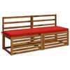 2 Piece Bench Cushions SOEST 2 Pcs. 100percent  Polyester Red