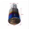 New Stainless Steel Colorful Car Rear Round Tailpipe End 85x63mm