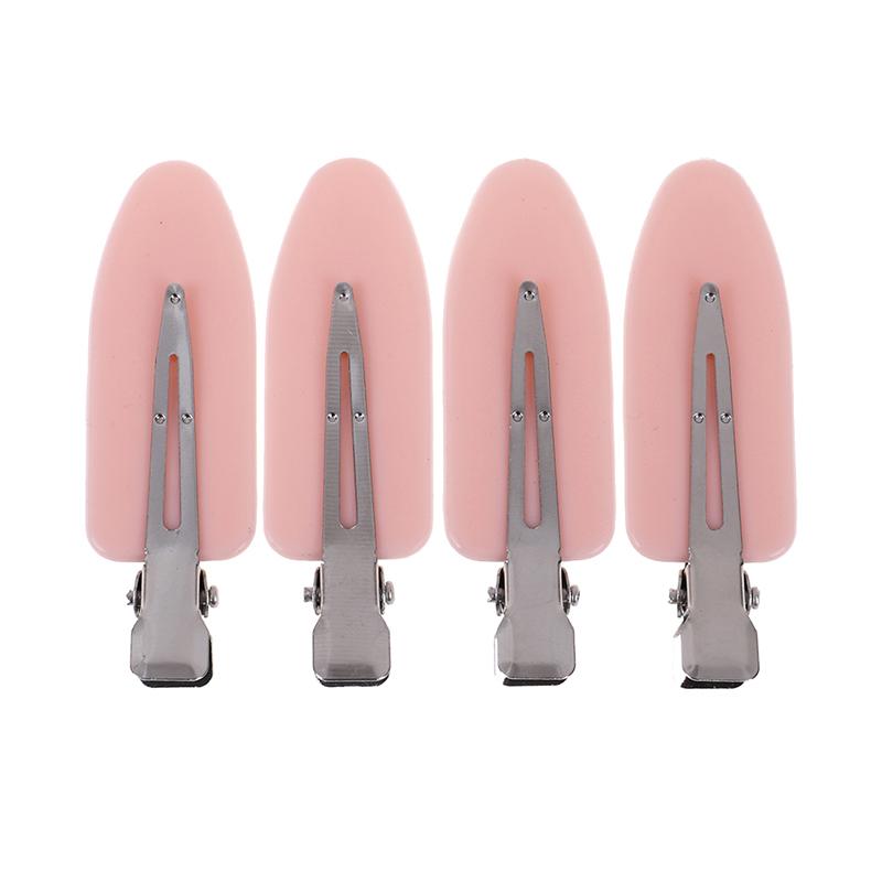 4Pcs Hair Clip No Bend Hair Bangs Clips No Mark Hair Pin Curl Clips 4 Color Leaf