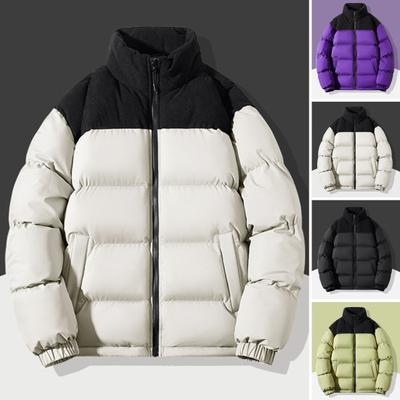 Herren Baumwollmantel Stehkragen Langarm Kordelzug Saum Verdickter Mantel Winddicht Temperaturbeständige Taschen Reißverschlussleiste Oberbekleidung
