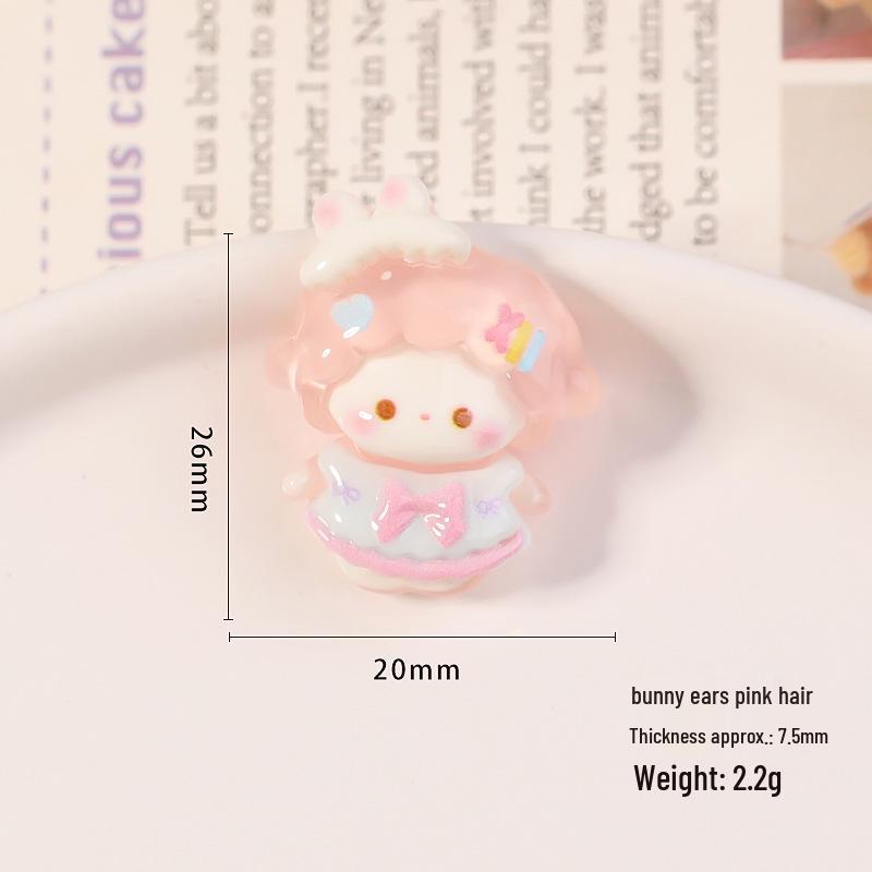 Adorable Cartoon Resin Sheep Accessories - Transparent Ice DIY Patch for Phone Cases, Refrigerator Magnets, Shoe Charms