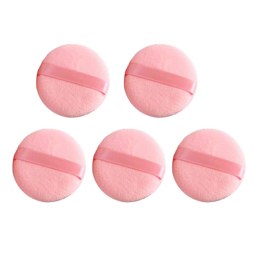 

5Pcs Soft Velvet Powder Puff Blender Sponges Facial Foundation Puff Make Up Accessories Round Makeup Sponges Cosmetics Tools