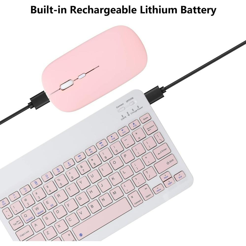 10 Lnch Wireless Bluetooth Mini Keyboard For iPad Phone Tablet Portable Bluetooth Keyboard and Mouse For Samsung Android
