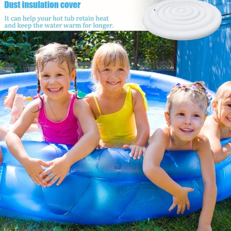 Runde Whirlpool-Aufblasabdeckung Isoliert und Regendicht Energiesparende Abdeckung für ein komfortables Spa-Erlebnis 145cm/165cm