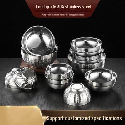 Liliu 304 Stainless Steel Double-Layer Insulated Bowl