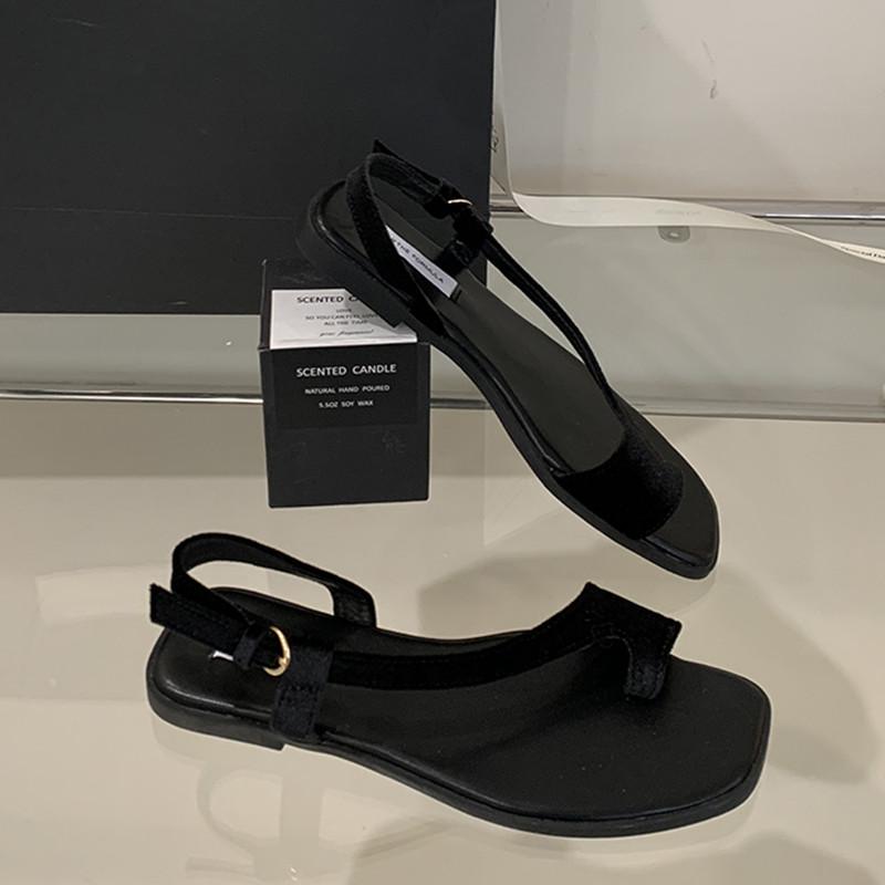 

Bailamos Brand Design Women Flat Sandals Clip Toe Sandals Leisure Outside Beach Shoes Lady Fashion Summer Footwear Mujer 35