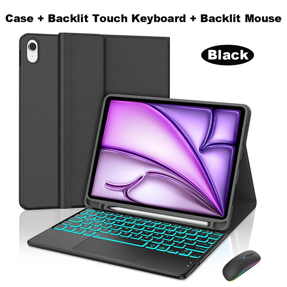 Case for iPad Air 11 Inch (M2) (M3) ,Bluetooth Keyboard Cover for iPad Air 4th 5th 10.9-inch