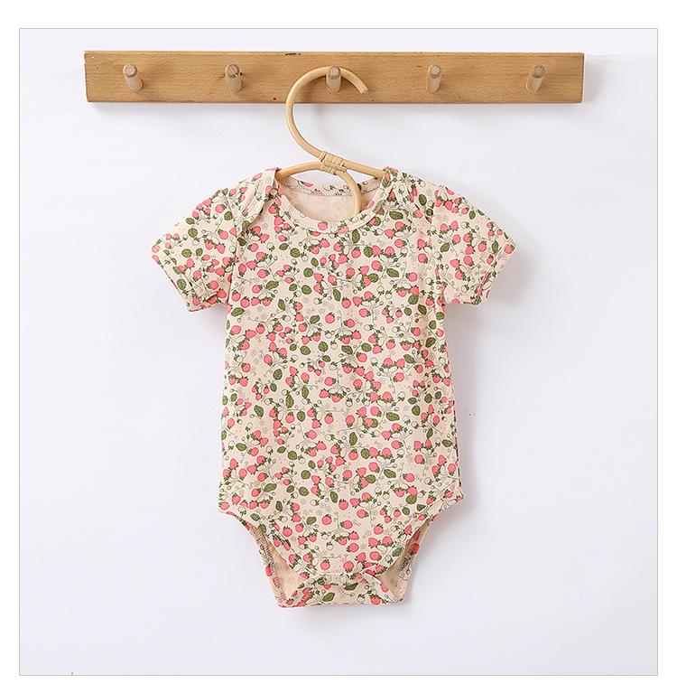 KIDDIEZOOM Infant Boy Girl 6-24 Months Fashion Print Short Sleeve Baby Bodysuits