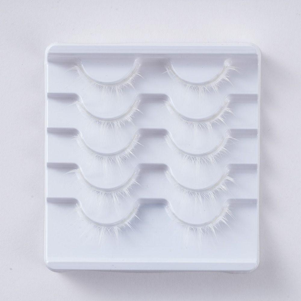 Japanese Style White Anime Eyelashes White Manga Lashes for Halloween Party Stage Masquerade