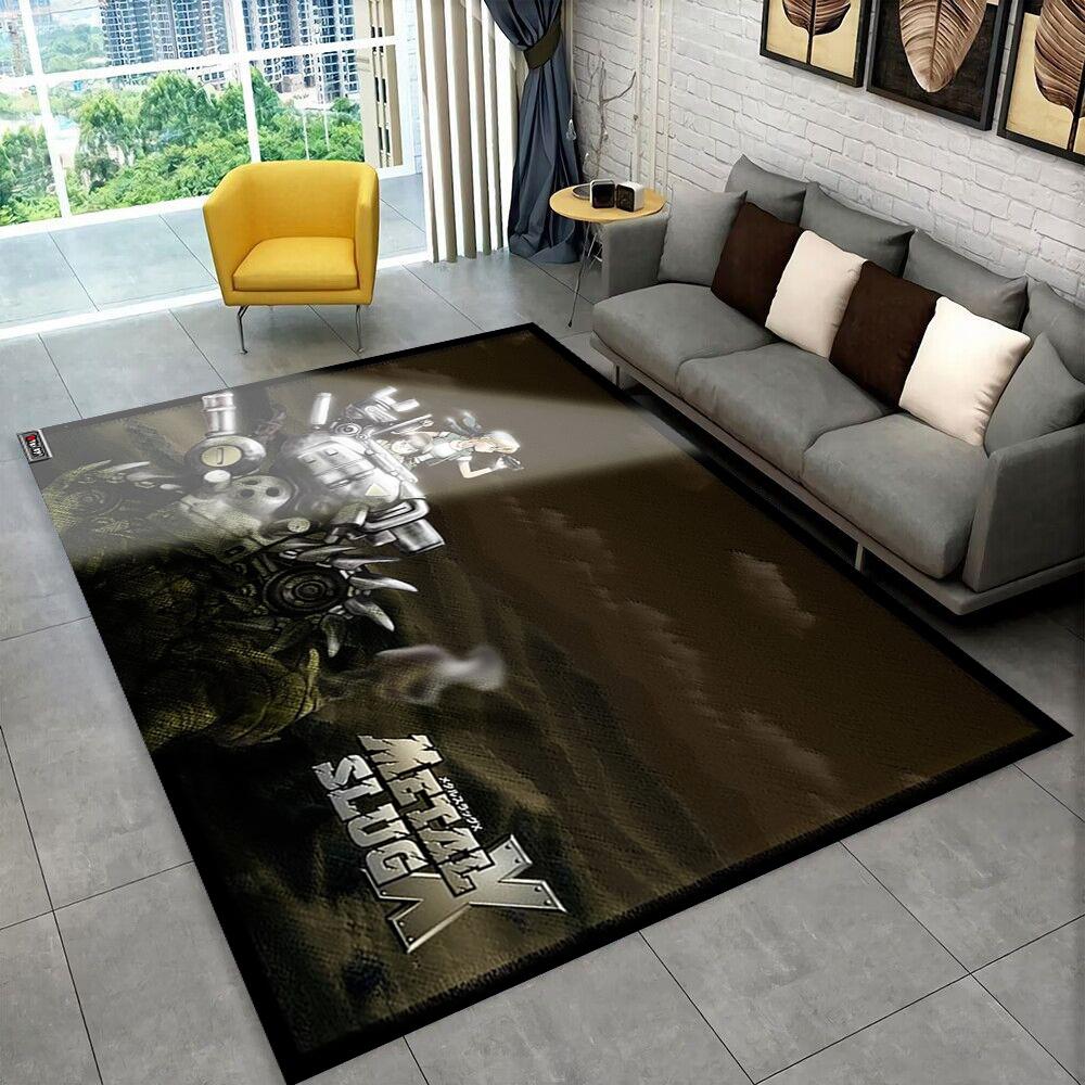 Classico Gioco Retrò Metal Slug Tappeto Area Gioco, Tappeto per Soggiorno Casa Camera da Letto Divano Zerbino Decorazione, Tappetino Antiscivolo per Bambini