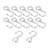 DRELD 10pcs Wardrobe Hanging Tube Pipe Rod Hooks Kitchen Pan Hook Bathroom Hook Hanger for Towel Clothes 16mm/19mm/22mm/25mm