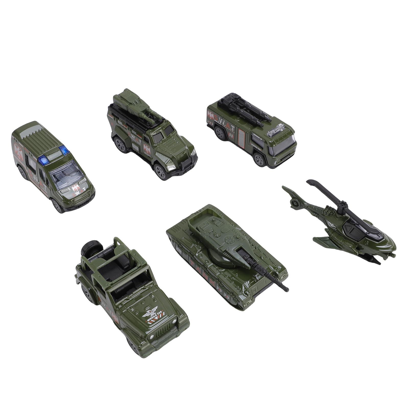 

6 Pcs Toy Cars Set Simulation Interactive Educational Pull Back Vehicle Toy Set for Kids Type B