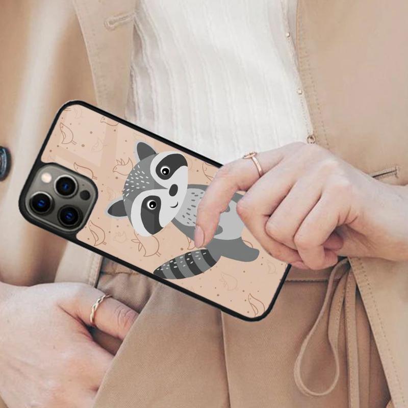 

Cute Happy Kawaii Racoons Magnetic Phone Case For APPLE iPhone 17 Air 16 14 13 12 Pro Max 15 Plus Wireless With MagSafe Cover iPhone 13mini