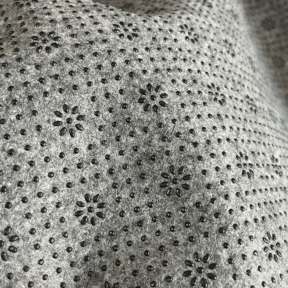 Custom Final Backing Fabric Cloth Non-slip Rug Pad Polyester Dots Carpet Secondary Backing Cloth