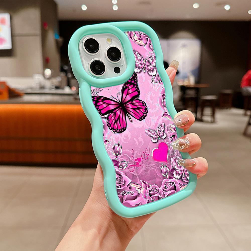Macaron Soft TPU Phone Case for Xiaomi Poco X3 X5 X6 M6 Pro Redmi 12C 13C Redmi Note 10 11 12 13 Pro 10s 11s 12s Cover Ae65 Butterfly Flower Art Cute