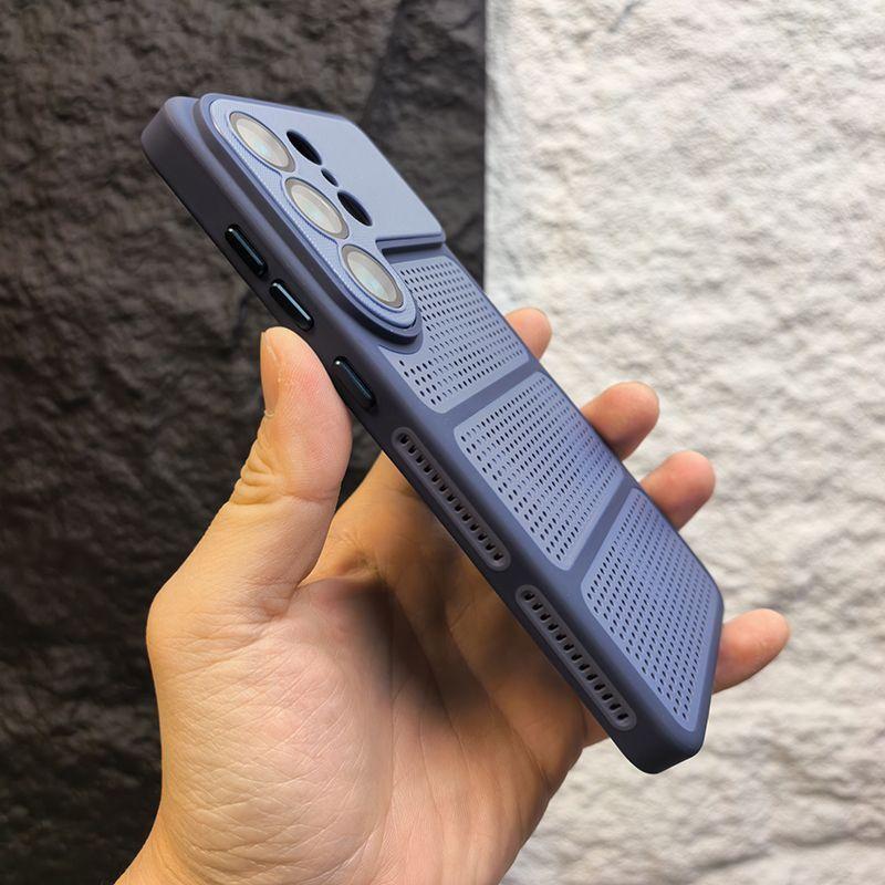 Mesh Heat Dissipation for Magsafe Case For Samsung S26 Ultra Summer Breathable Cooling Lens Film Cover For Galaxy S25 S24 Ultra