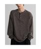 8seconds Waffle Button Henley Neck T-Shirt Brown