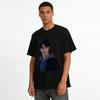 Koreanischer Stil Anime Helden Print Kapuzen Patchwork Jacke Unisex Lässige Streetwear Oberteil Reines Baumwoll T-Shirt
