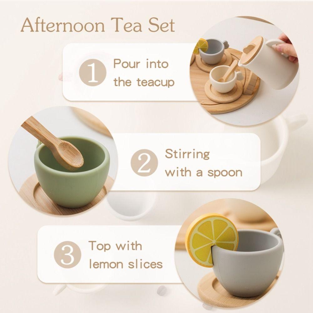 Education Teapot Teacup Simulation Kitchen Utensil Pretend Play Toy Afternoon Tea Toy  Kids Gift