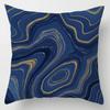 45x45cm Modern Geometric Cushion Cover Art Blue Marble Print Pillowcase Car Sofa Office Waist Throw  Home Decor