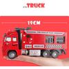 1/32 Alloy Water Tanker Model Simulation Fire Transport Vehicle Pull Back Car Inertia Toy Car Metal Children Toy Car