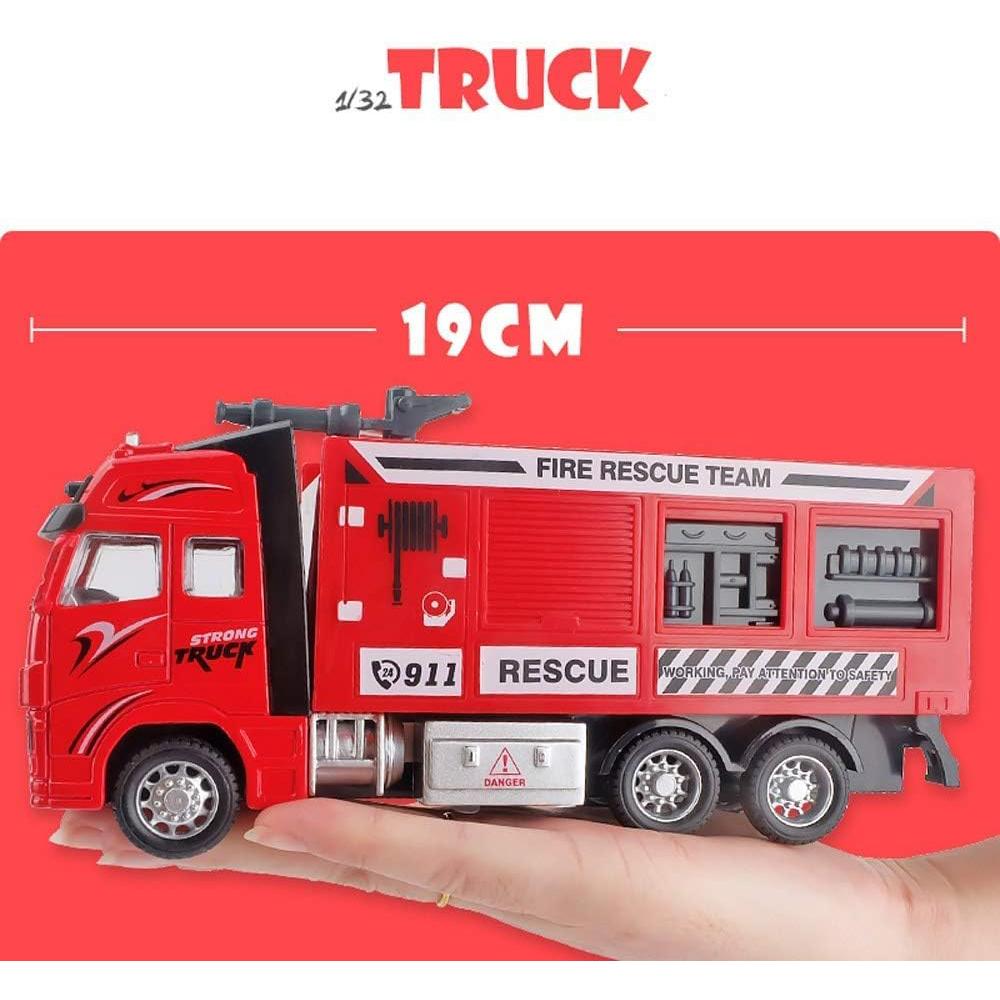 1/32 Alloy Water Tanker Model Simulation Fire Transport Vehicle Pull Back Car Inertia Toy Car Metal Children Toy Car